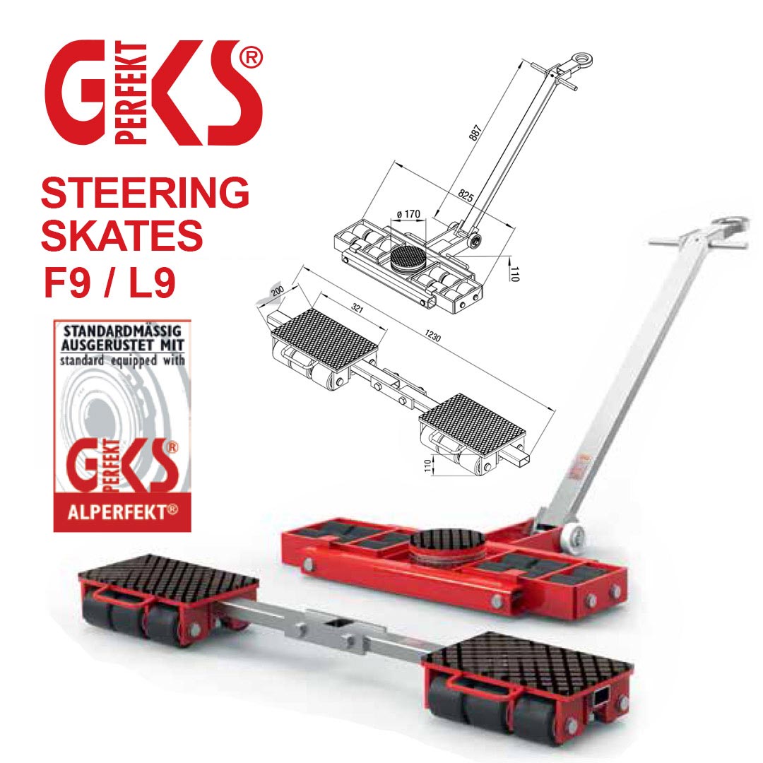 Steering Skates F9 / L9 for loads with the weight up to 18 tonnes
