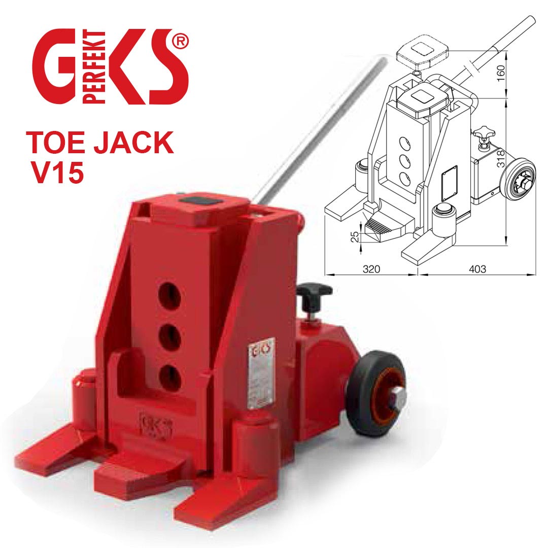 Toe Jack V15 For heavy loads up to 15 tons
