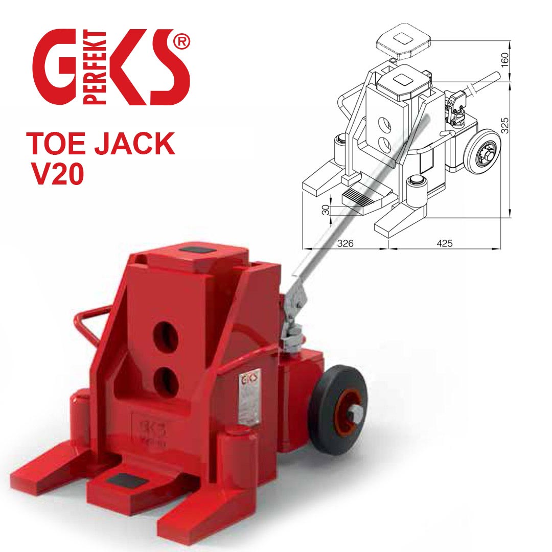 Toe Jack V20 For heavy loads up to 20 tons