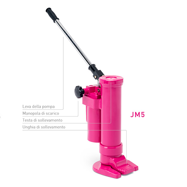 Toe Jack GM 5, For heavy loads up to 5 tons